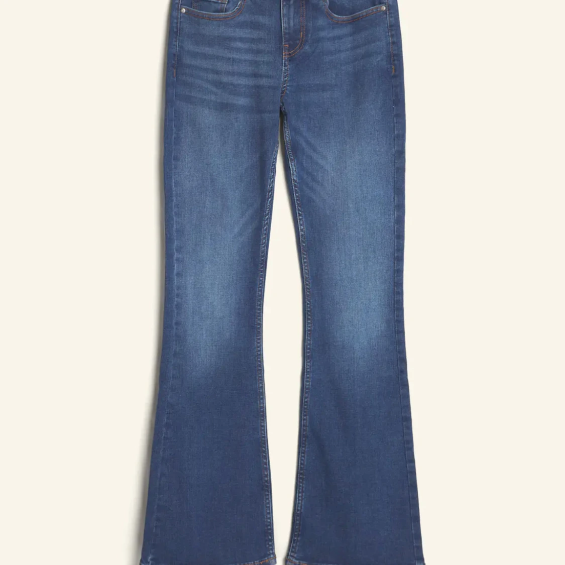 Blå bootcut jeans från bik bok använda 1 gång  - 2