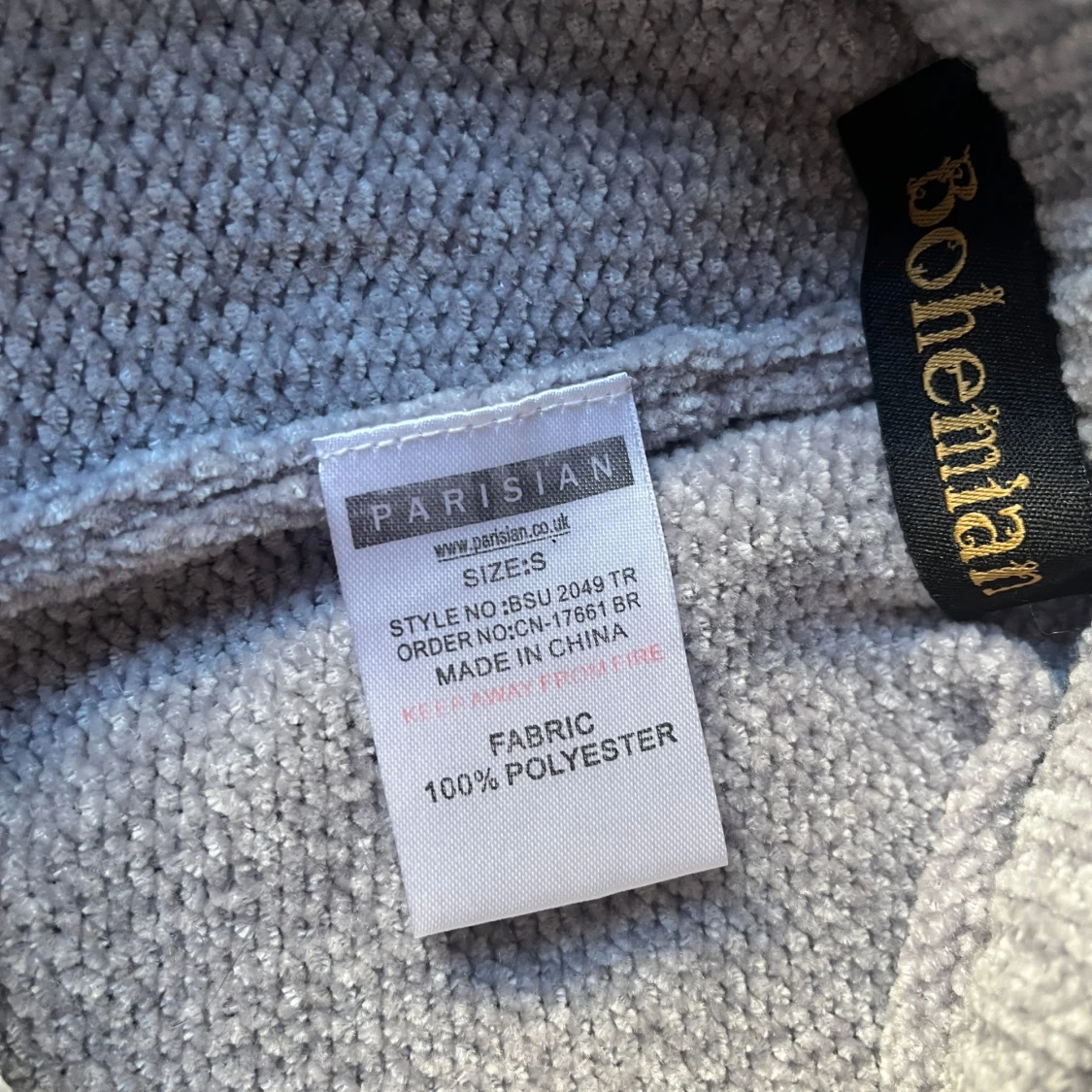 Grå ribbade byxor från Bohemian - 3