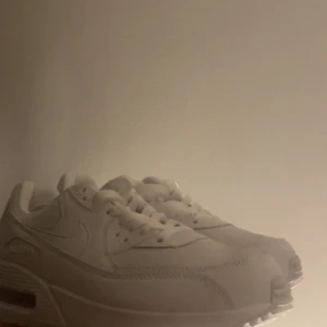 Nike Air Max 90 Triple White sneakers - Nike Air Max 90 i helvitt med klassisk chunky sula och synlig Air-enhet. Ovandel i mesh och skinn för en clean look. Perfekta sneakers för dig som gillar stilrena vibes och vill ha något som funkar till allt. Snygga detaljer och ikonisk Nike-logga på sidan.