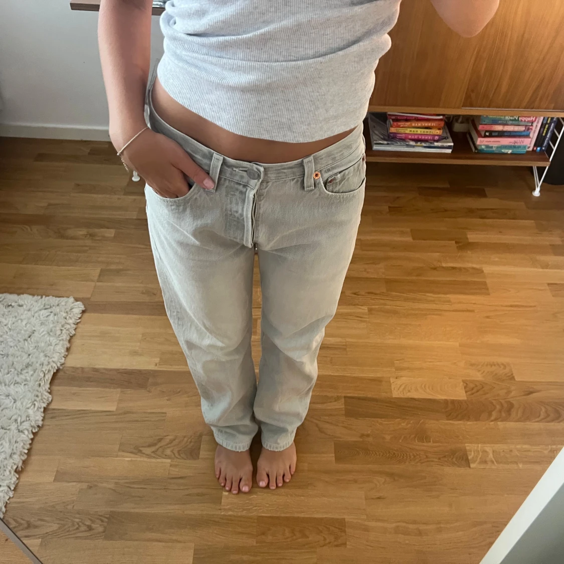 Levi's 501 ljusa raka jeans - 1