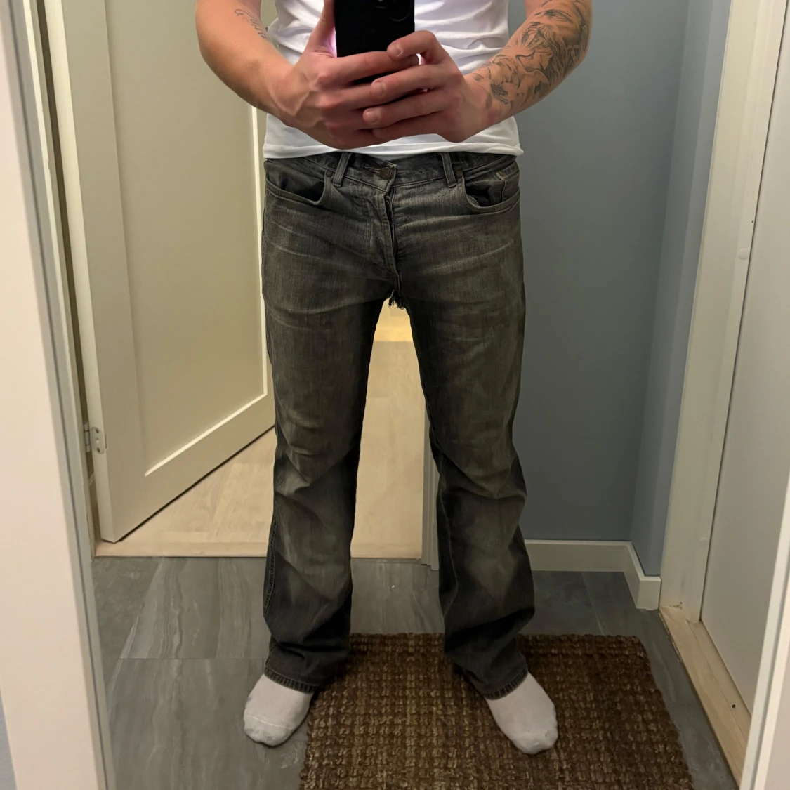 Evisu - grå jeans bootcut 33 - 1