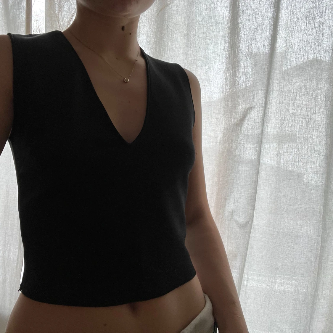 Svart ärmlös topp från Zara