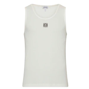 Vit ribbad linnetopp från Loewe - Loewe anagram tank top, sz M