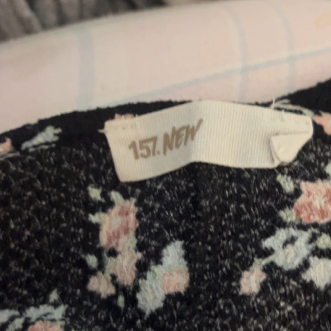 Svart blommig kortklänning 157 New - 2