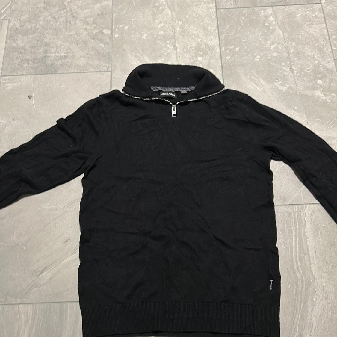 Svart half zip tröja Jack & Jones