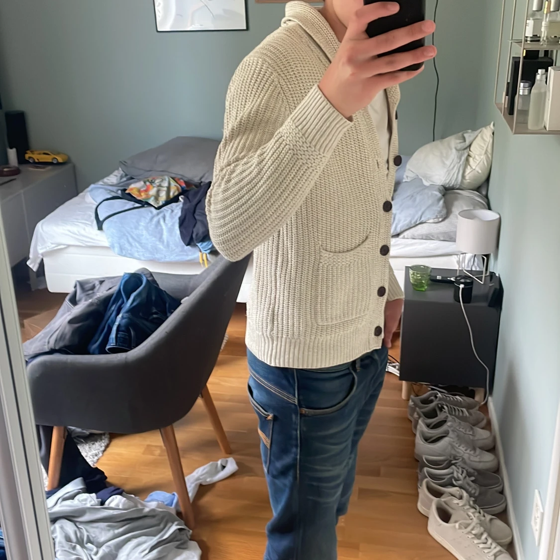 Stickad cardigan - 2