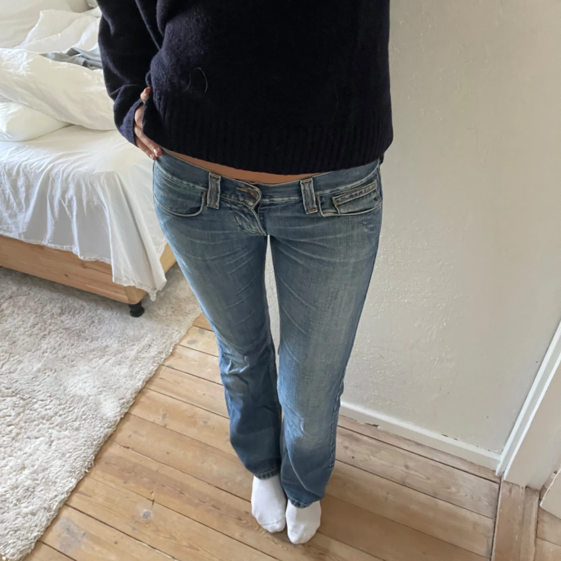 Lågmidjade bootcut jeans - 2