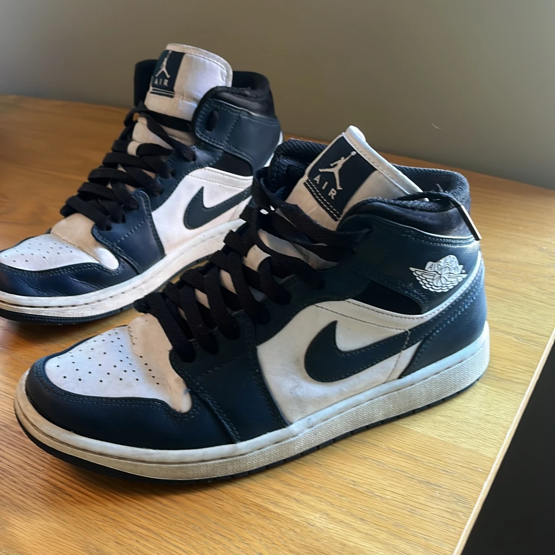Nike Air Jordan 1 Mid blå/Vit - 3