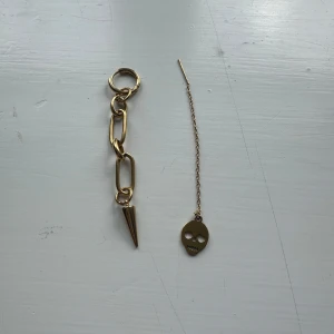 Örhängen från Alvaz essentials - Säljer mina fina örhängen från alvaz essentials varav en är hennes bästsäljare ’Signature hoop’. Signature hoop är endast prövad men aldrig använd. Skull örhänget är använd extremt fåtal gånger så båda är i extremt bra skick/nyskick! Signature hoop - 119kr Skull earring - 99kr Men köp de gärna tillsammans för 179kr!