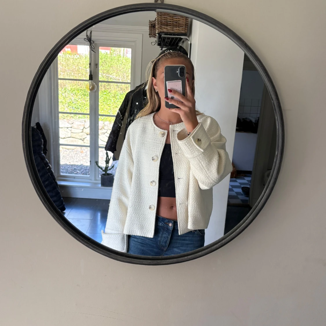 Vit kavajjacka från Meotine