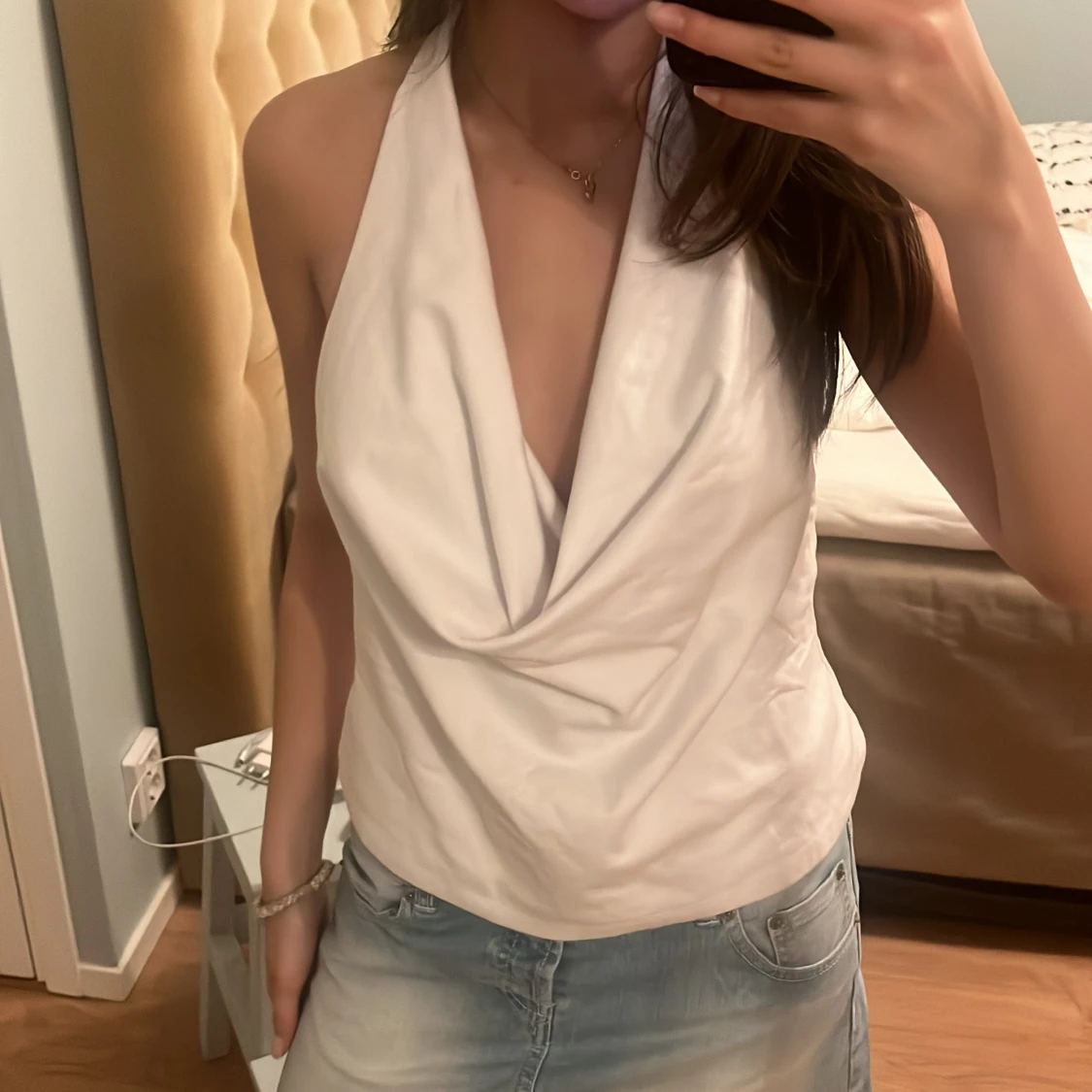 Vit halterneck topp - 2