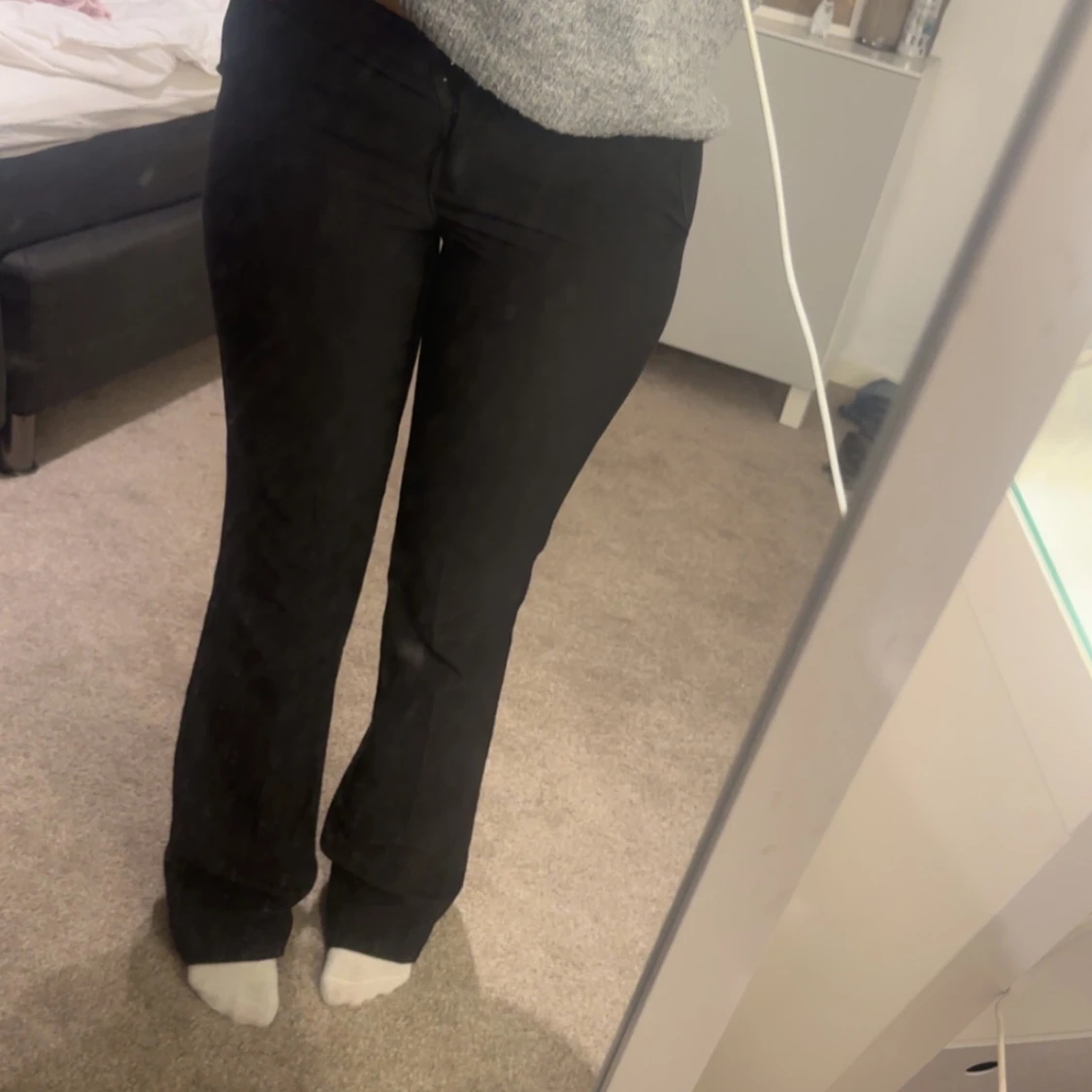 Lågmidjade kostymbyxor 