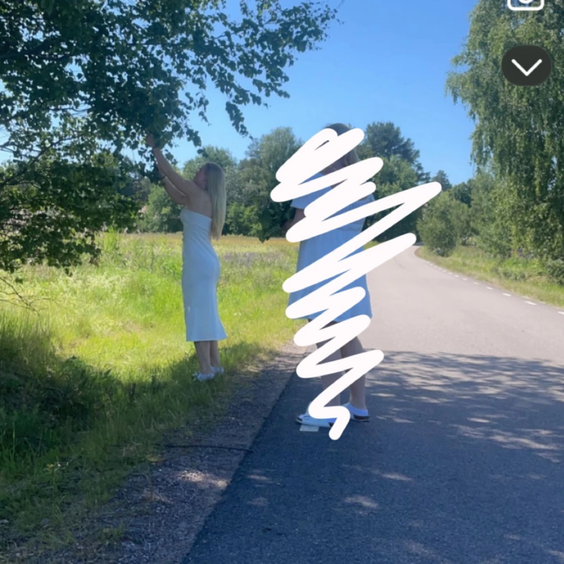 Vit bandau klänning - 1