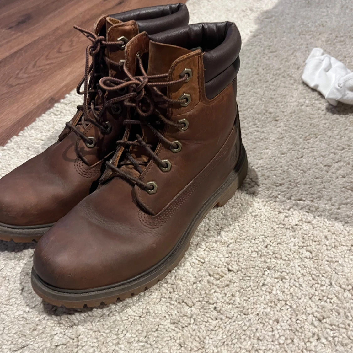 Bruna Timberland boots i skinn - 2