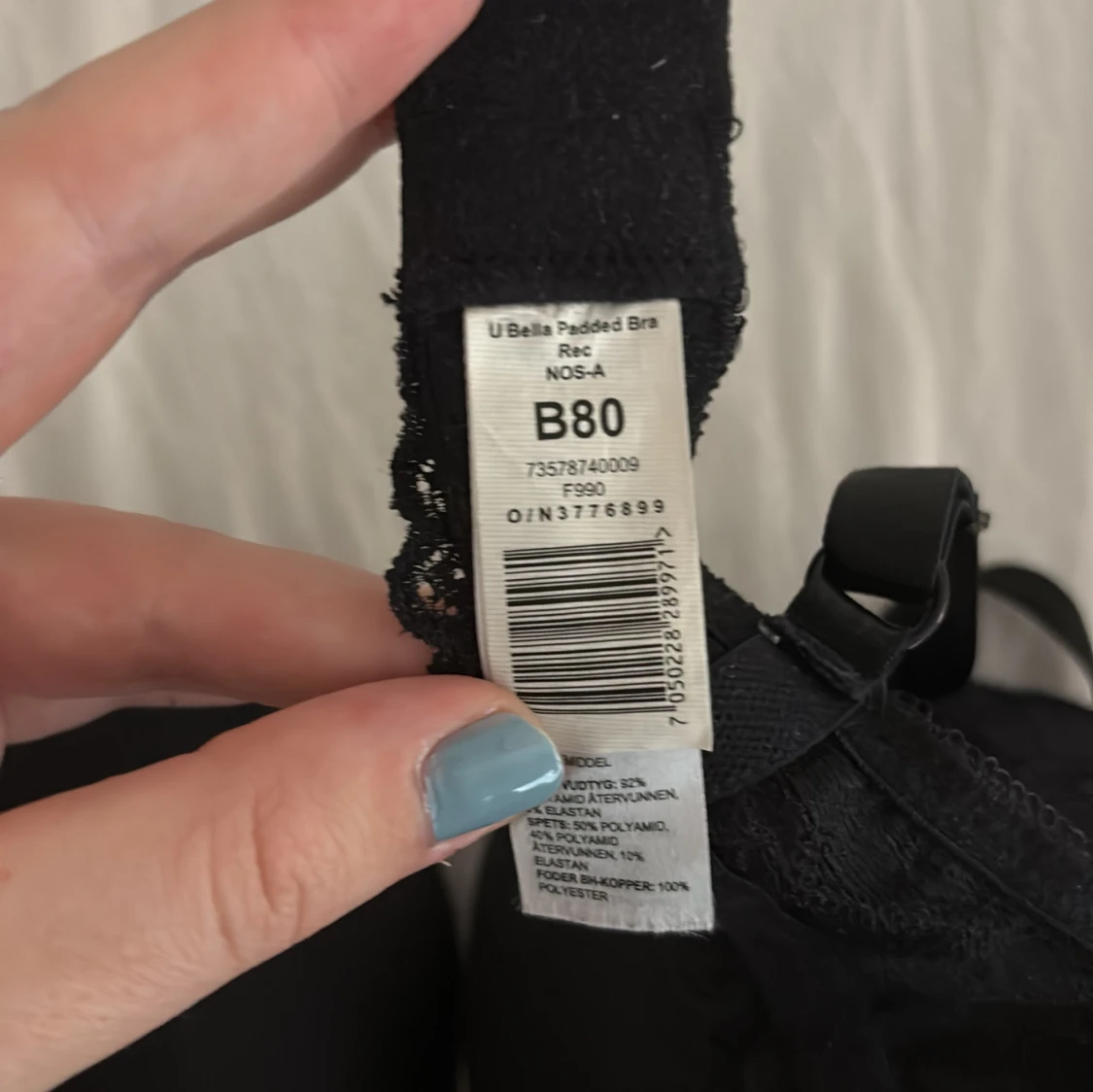 Svart spets-bh från cubus B80 - 2