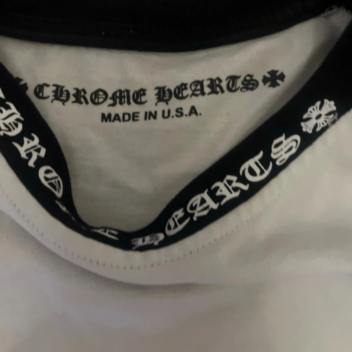 Vit och svart långärmad tröja från Chrome Hearts - 2