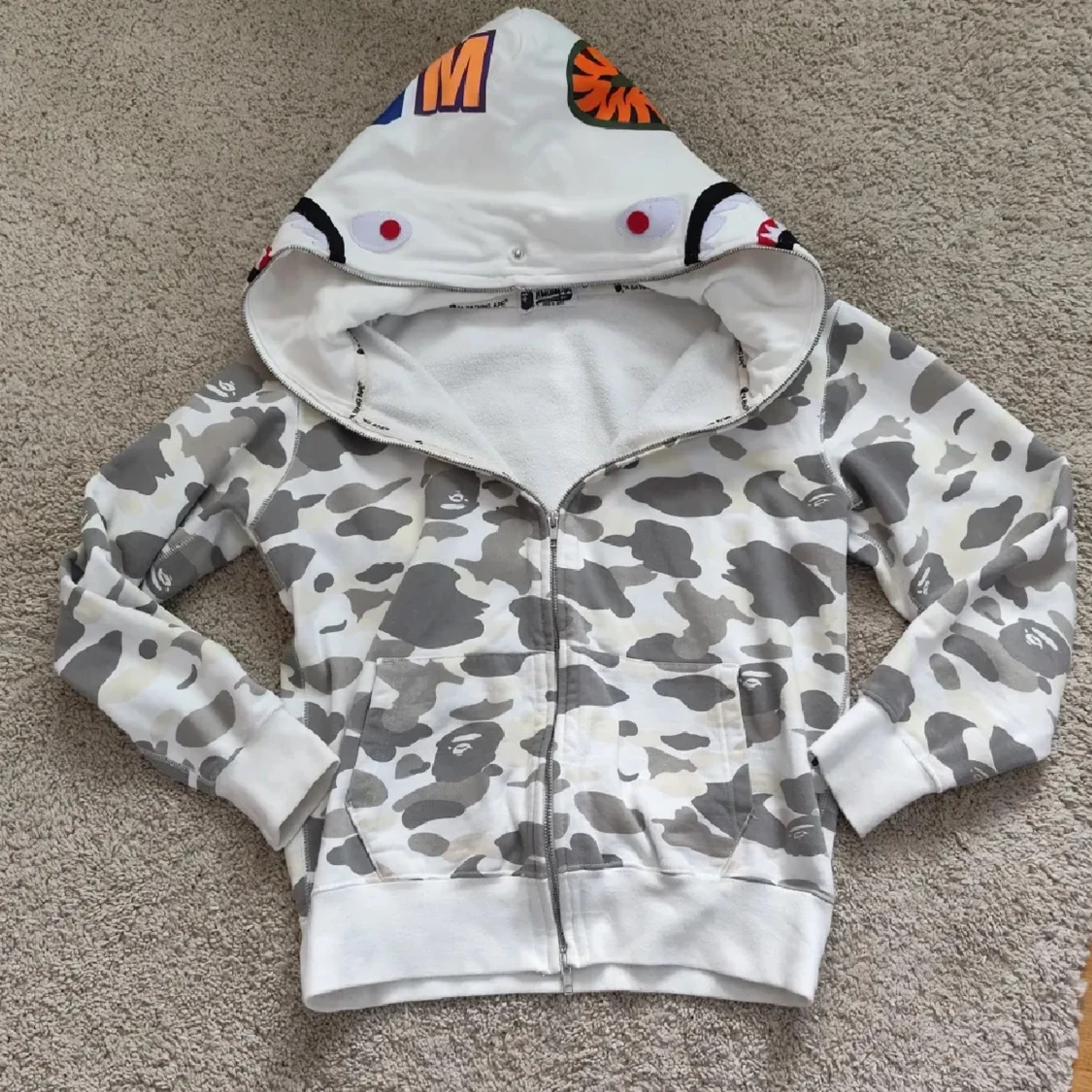 Bape double hooded hoodie