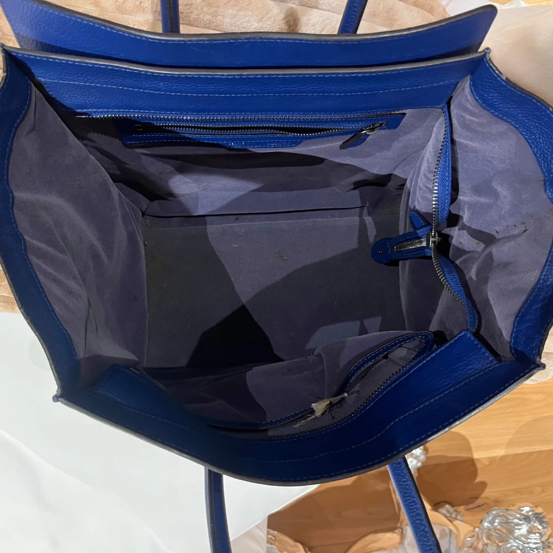 Blå Céline Luggage Tote i skinn - 4