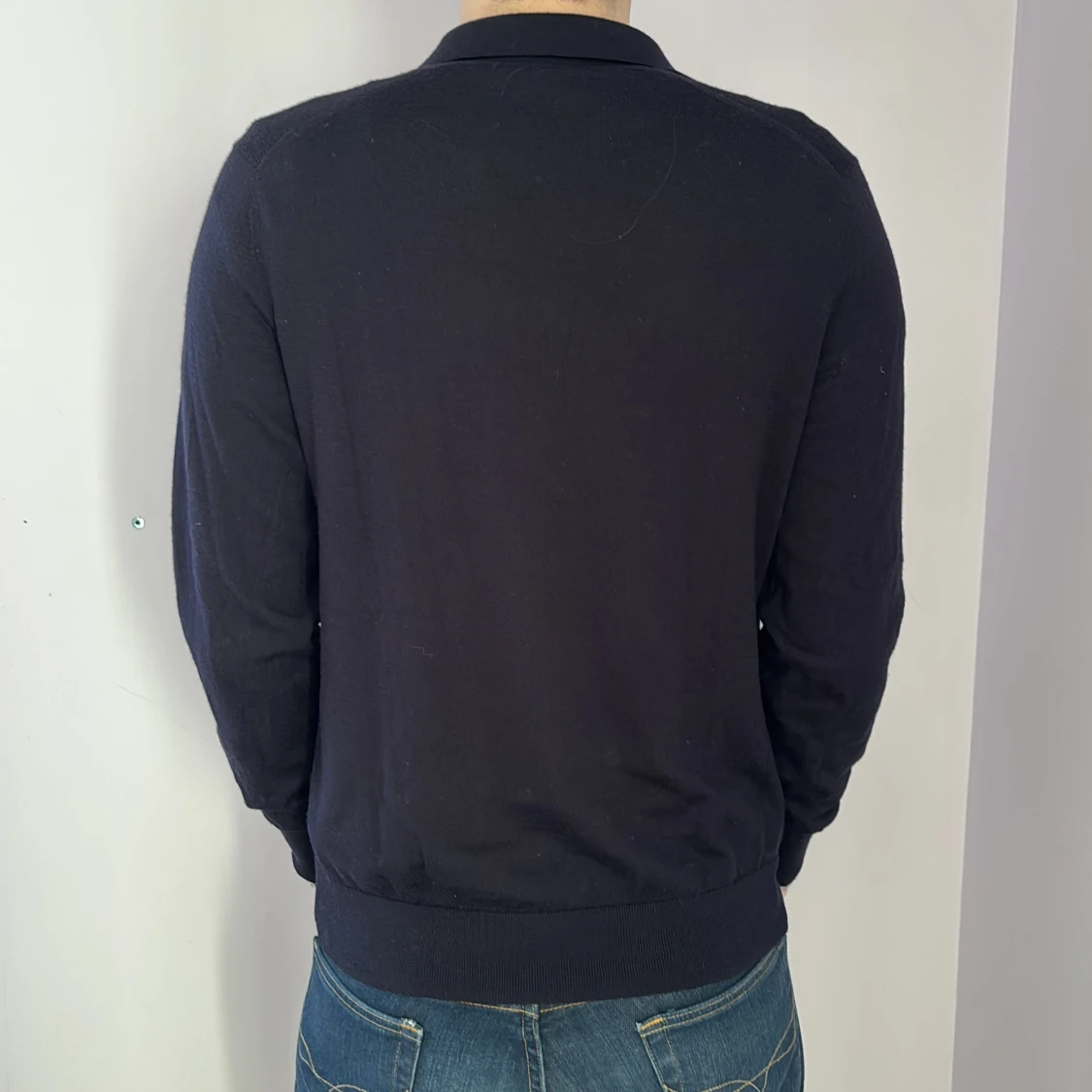 Marinblå pikétröja - 2