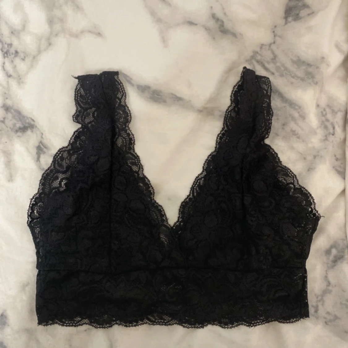 Svart spets bralette - 1
