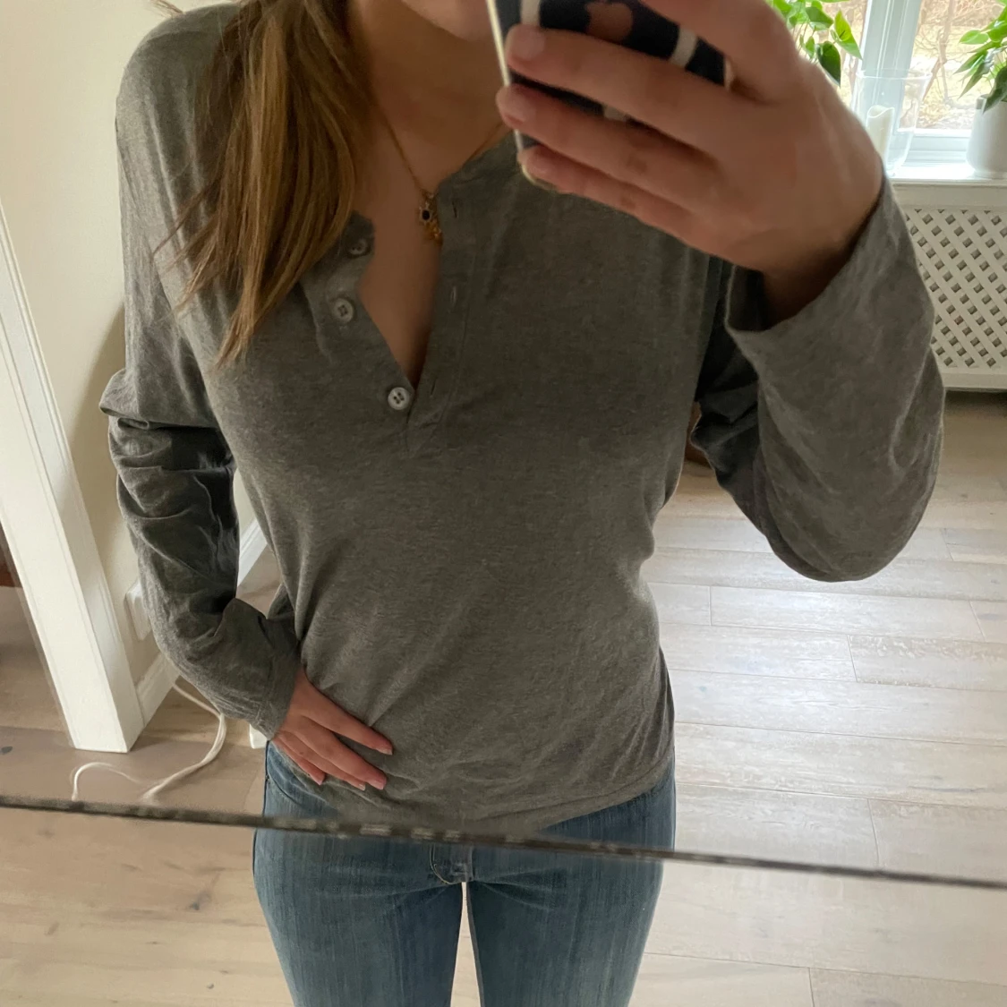 Grå långärmad tröja - Cubus