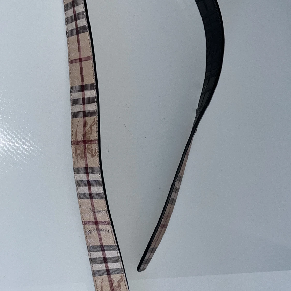 Rutig bälte med spänne burberry