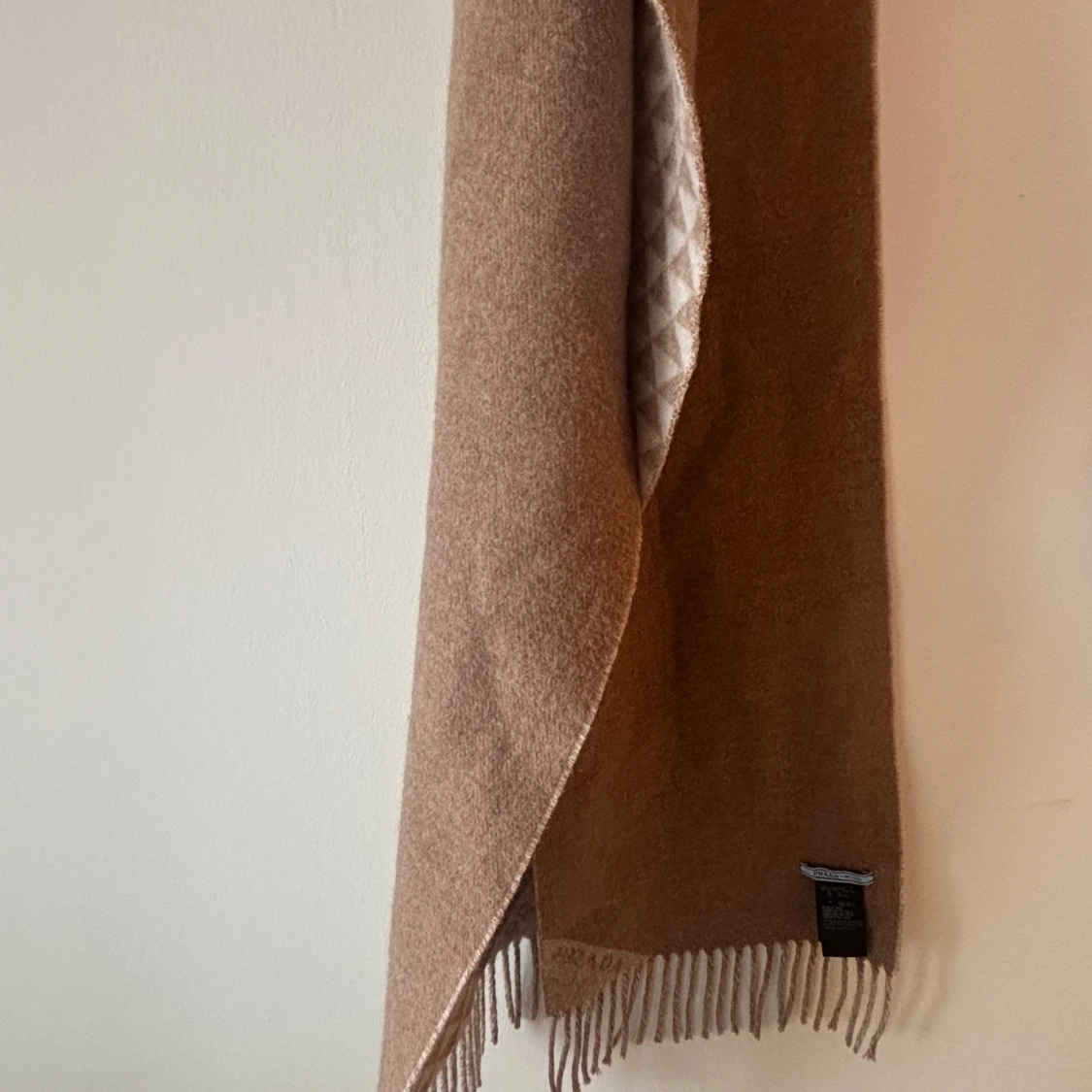 Beige och brun kashmir sjal - 2