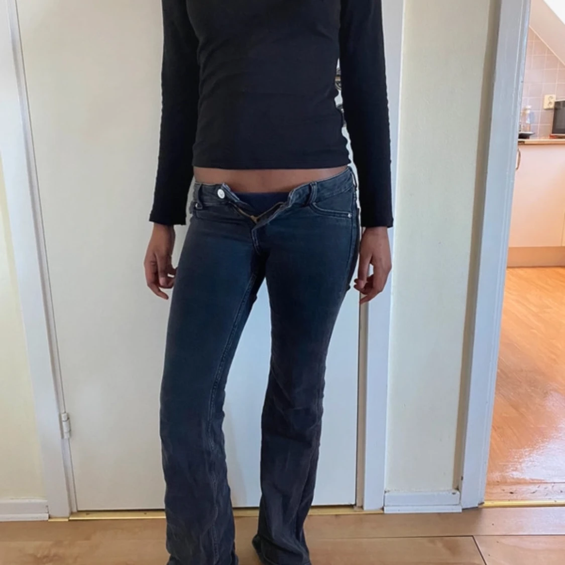 lågmidjade jeans 