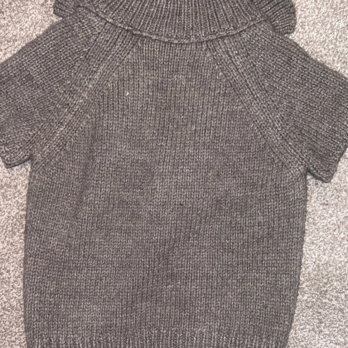 Brun stickad kofta  zara - 2