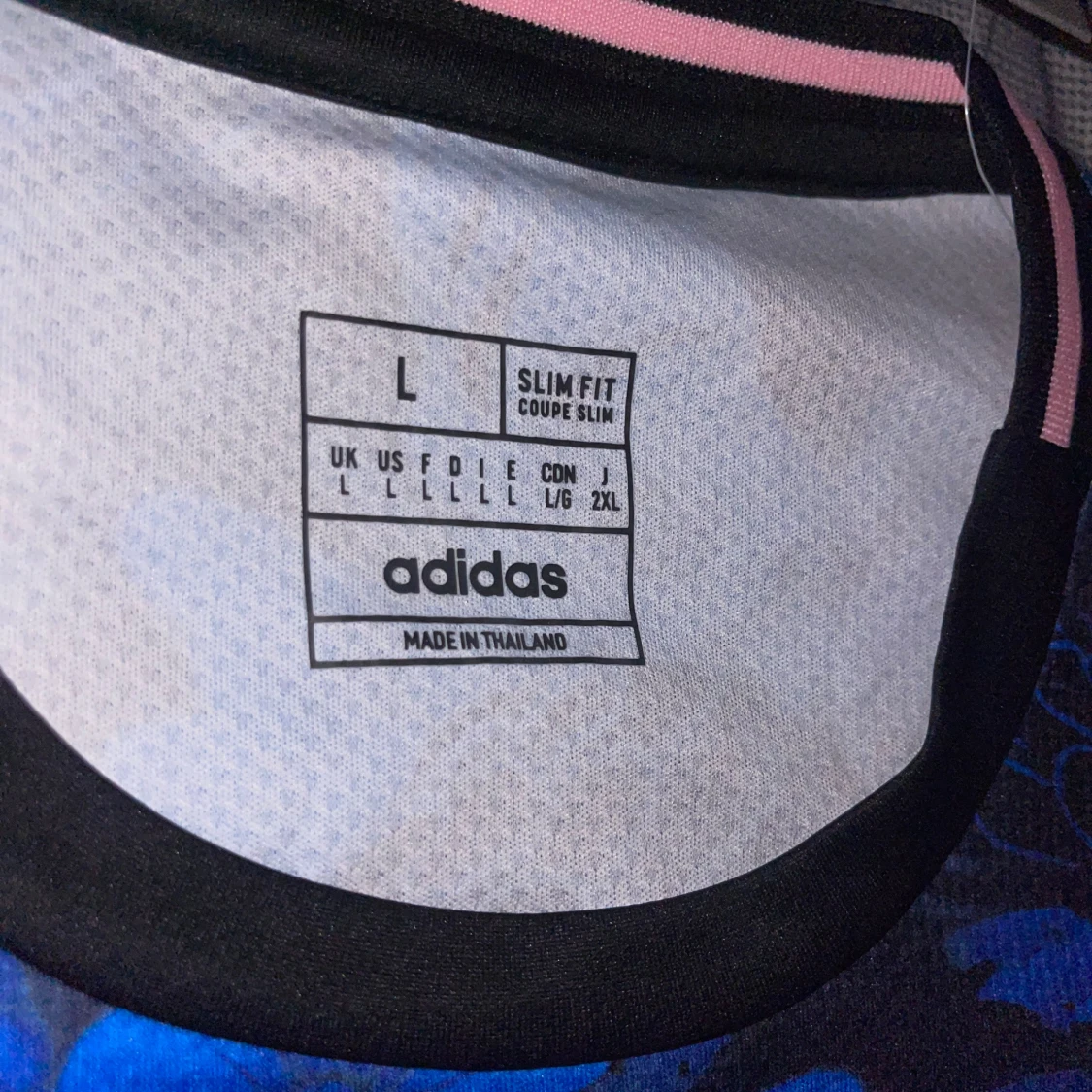 Japan Adidas blå/svart fotbollströja L - 2