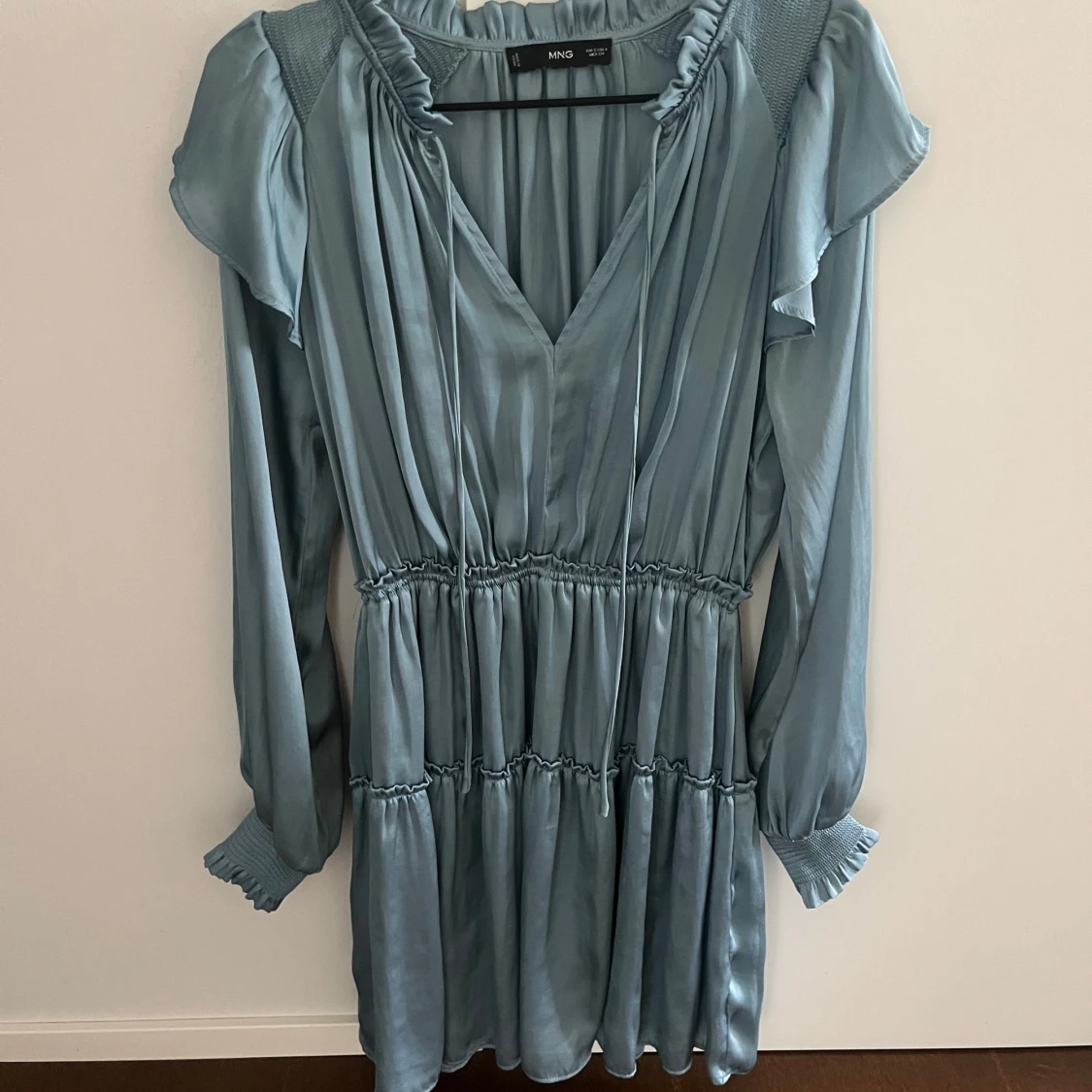 Blå kortklänning från Mango - 1