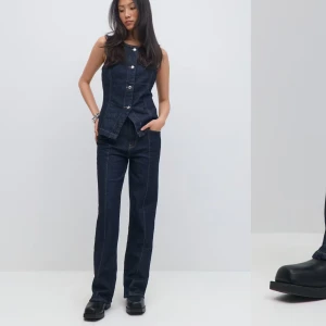 Mörkblåa jeans - Säljer min jeans från Gina tricot som är väldigt trendiga, kommer tyvärr inte till användning💕