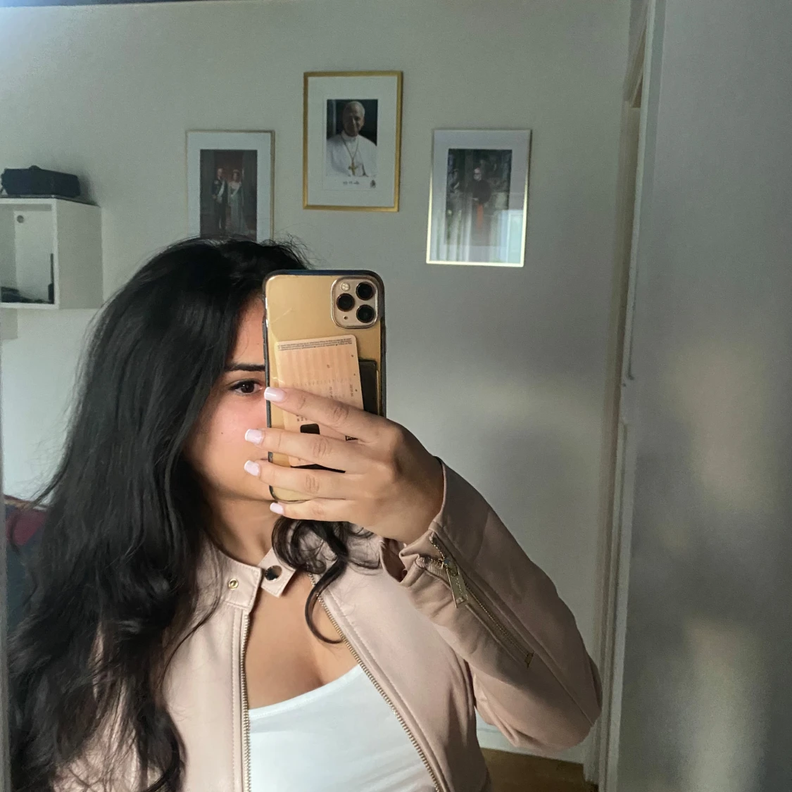 Babyrosa läderjacka GUESS - 1