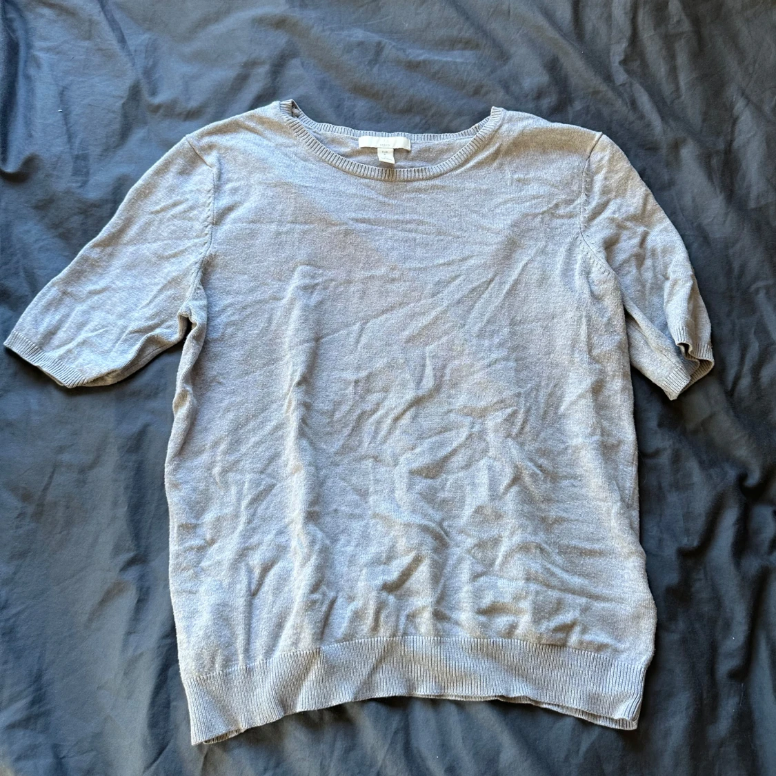 Ljusblå tunn stickad tröja H&M S