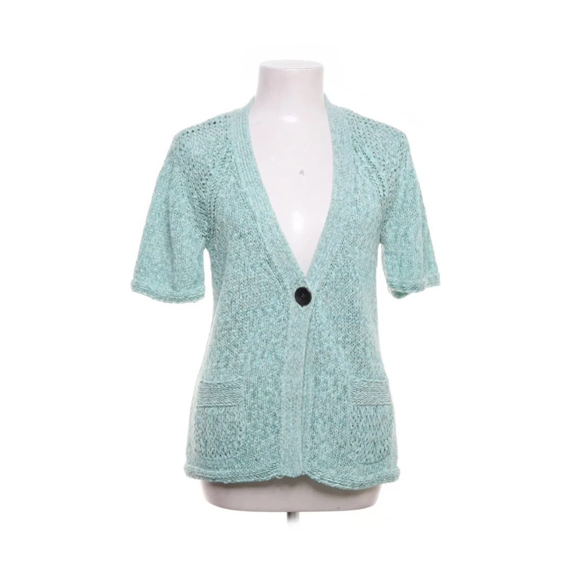 Mintgrön stickad kofta