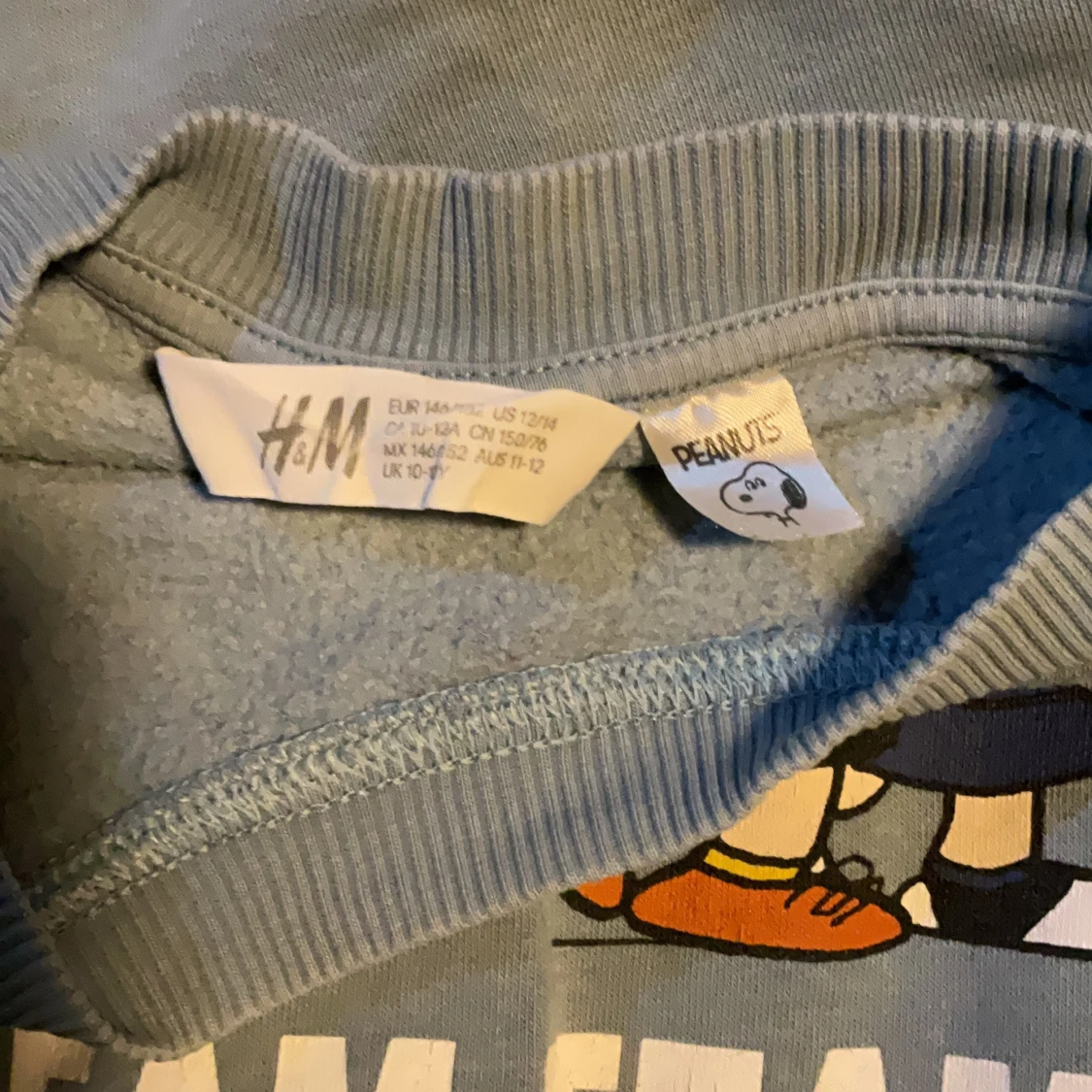 Blå Peanuts sweatshirt från H&M - 1