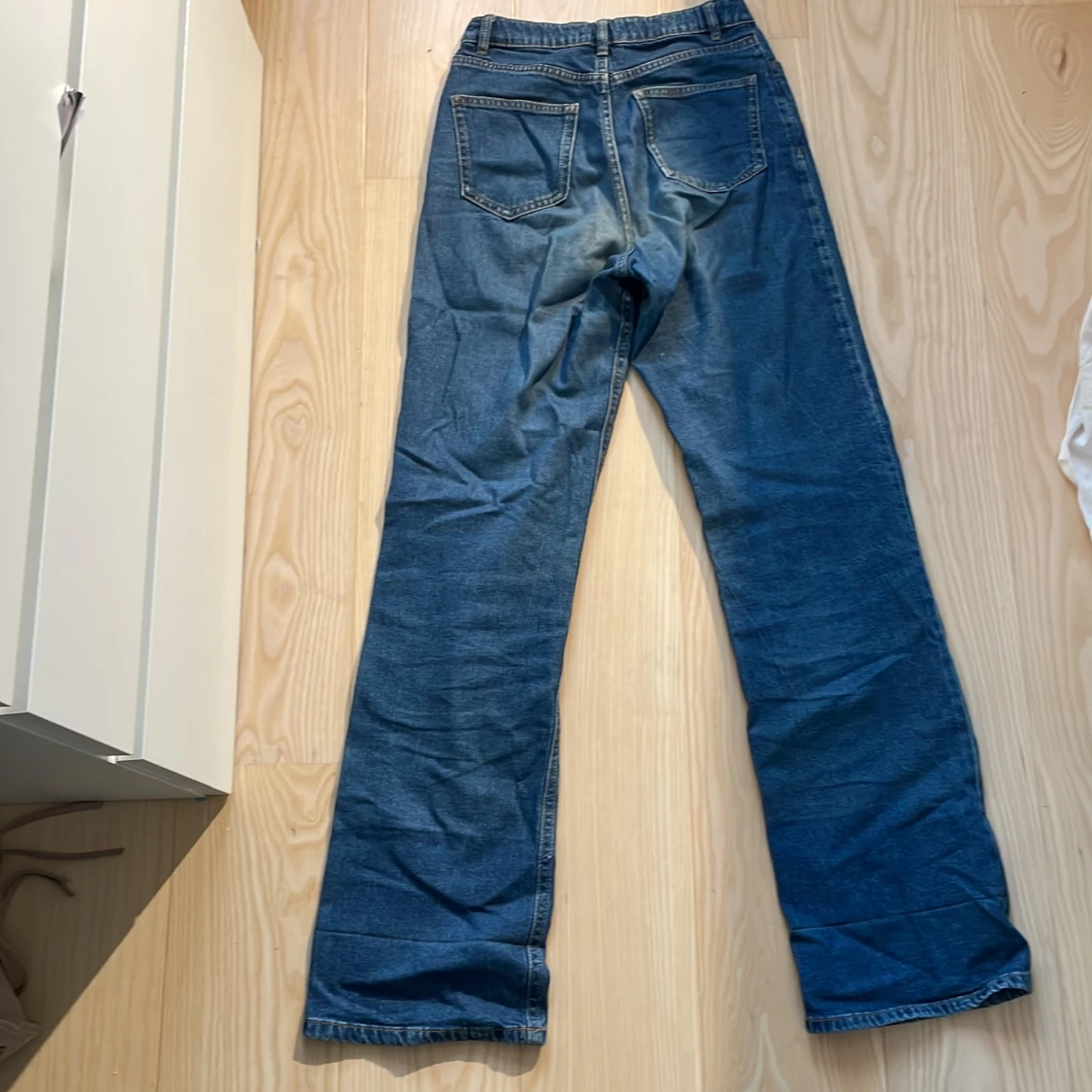 Blå wide jeans från Lindex, strl 158 - 2