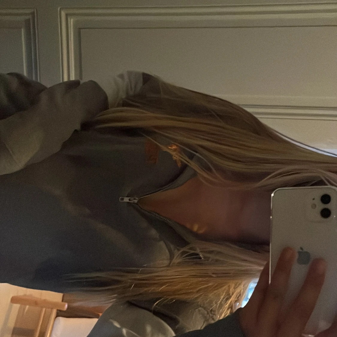 Grå half zip tröja från PINK victorias secret