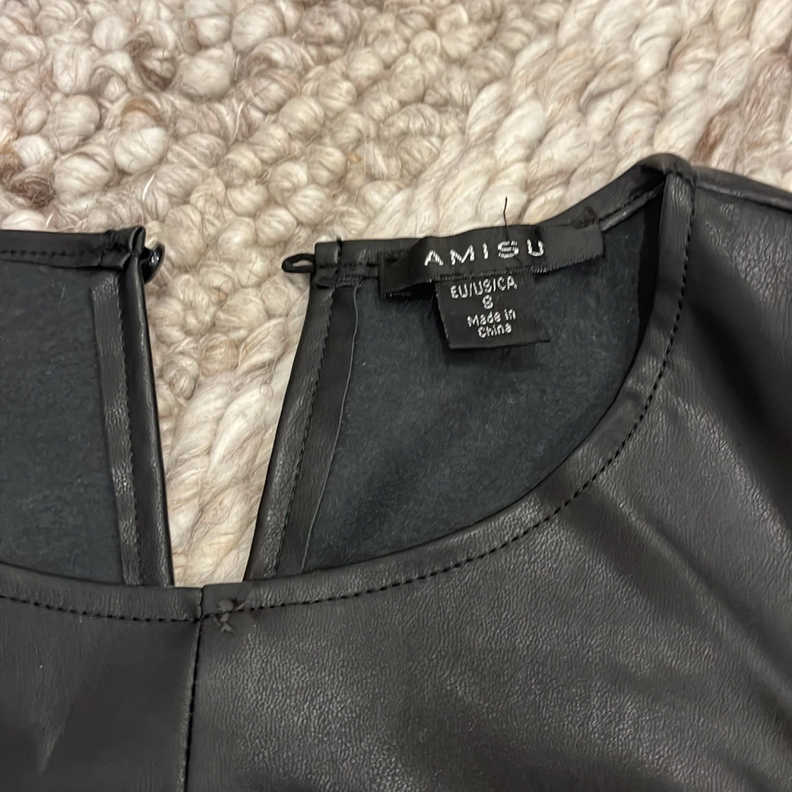 Svart läder topp  - 1