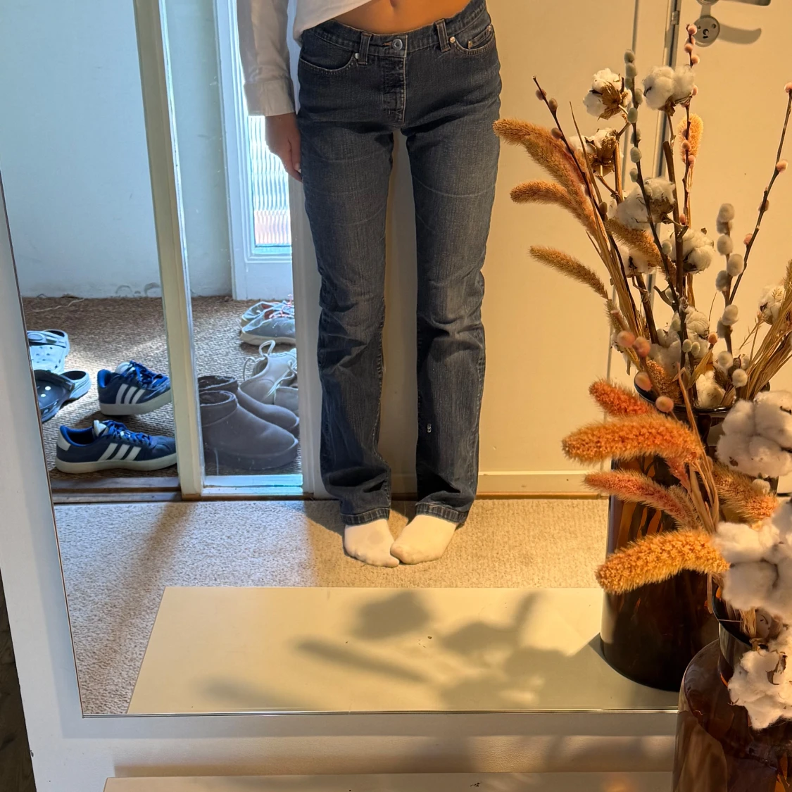 Mörkblå raka jeans från Vera Moda - 4