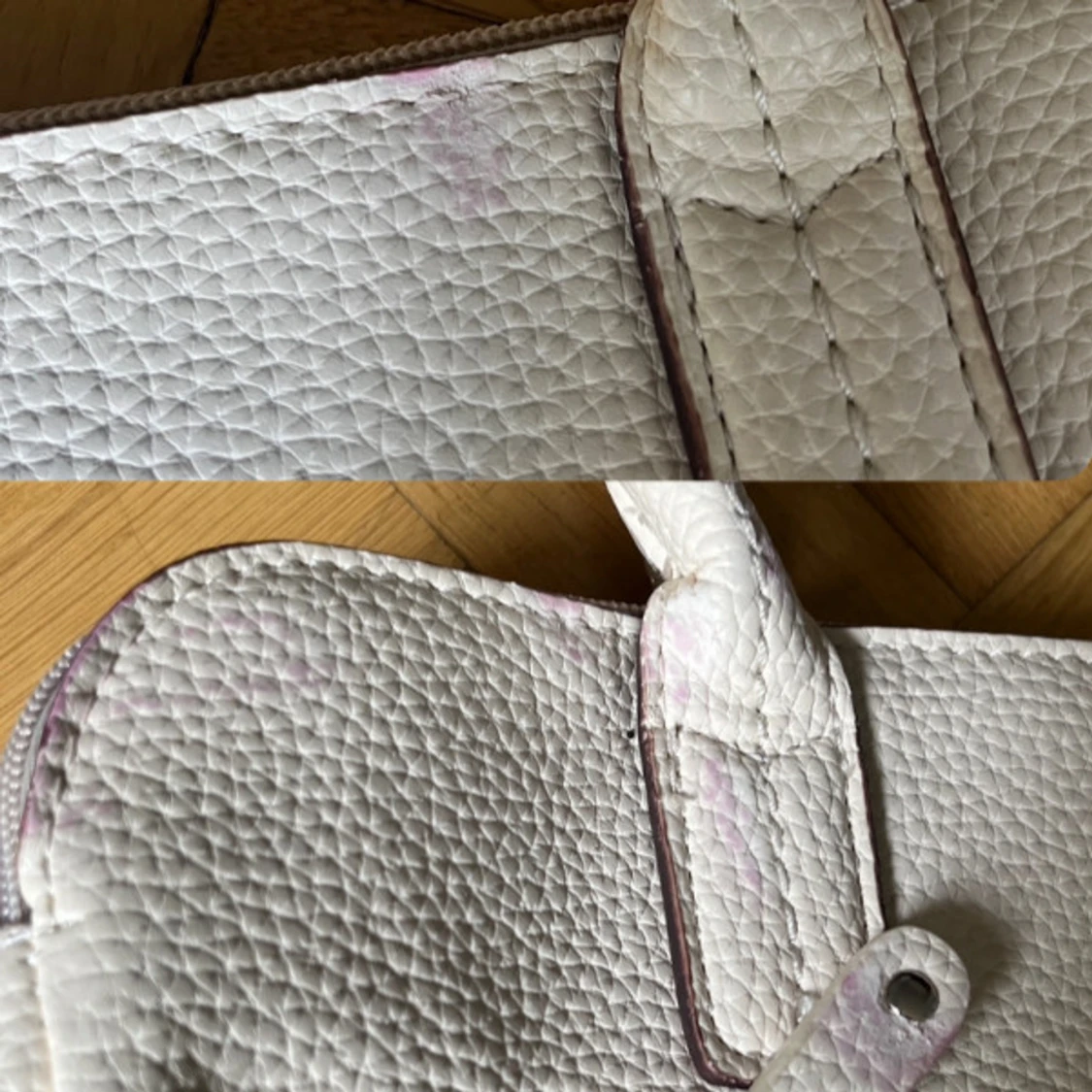 Vit handväska i skinn från Matties - 4