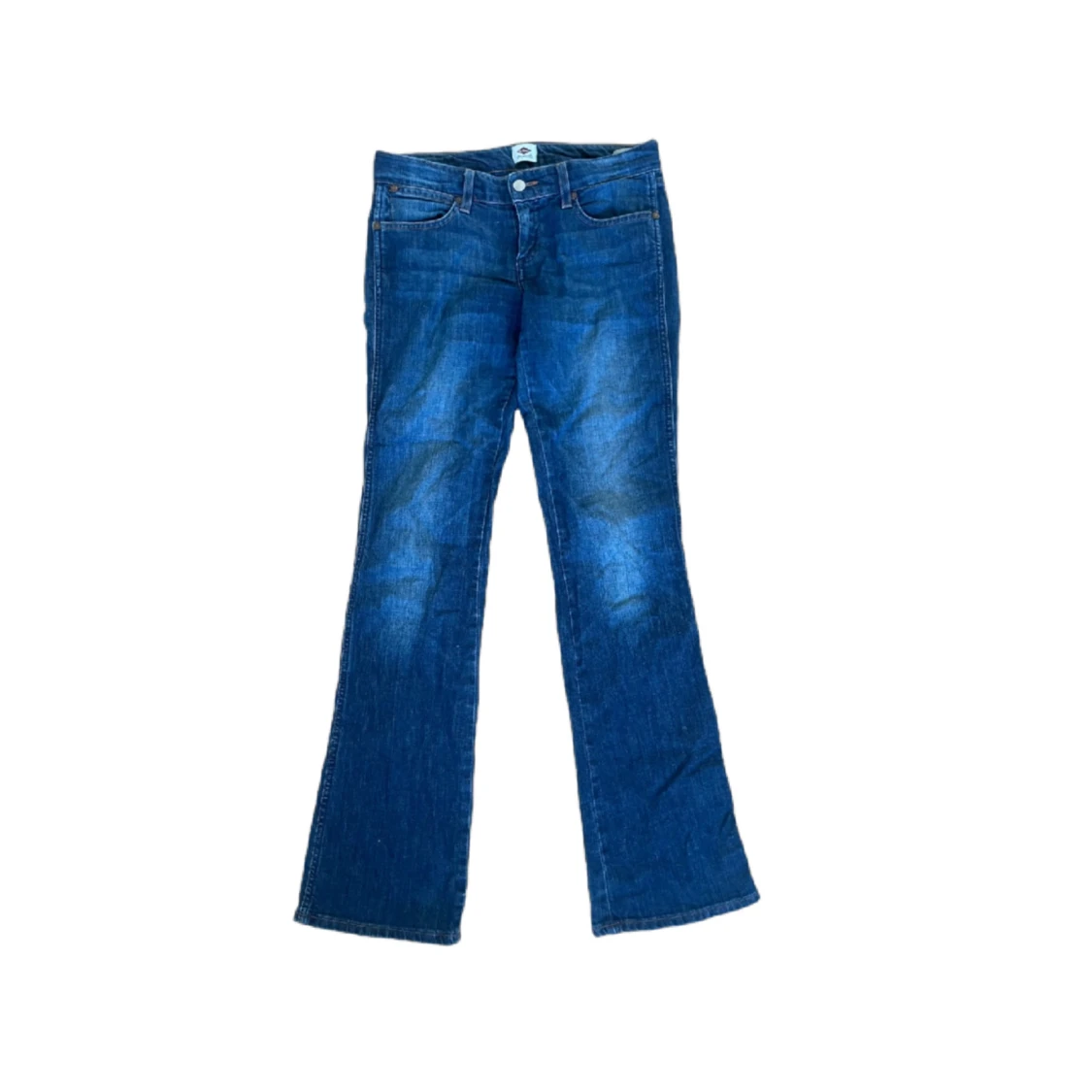 Blå bootcut jeans med låg midja - 3