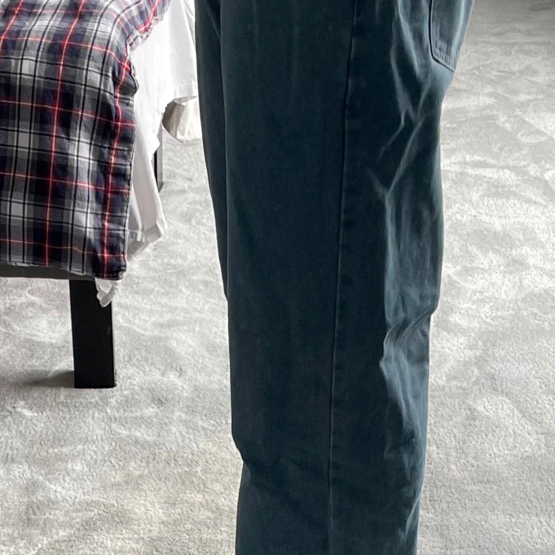 Blå raka jeans i bomull och polyester - 3