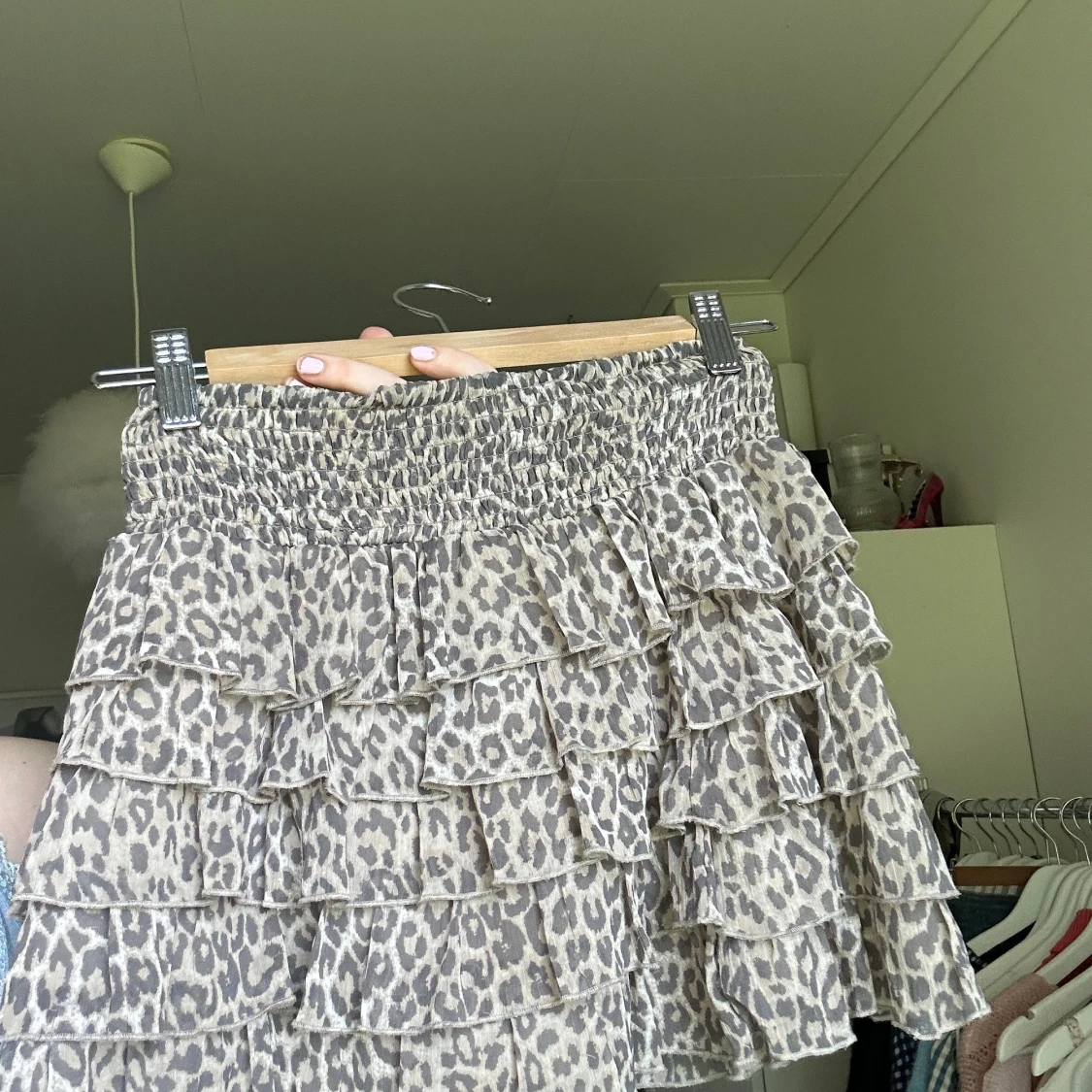 Leopardmönstrad volangkjol - 1