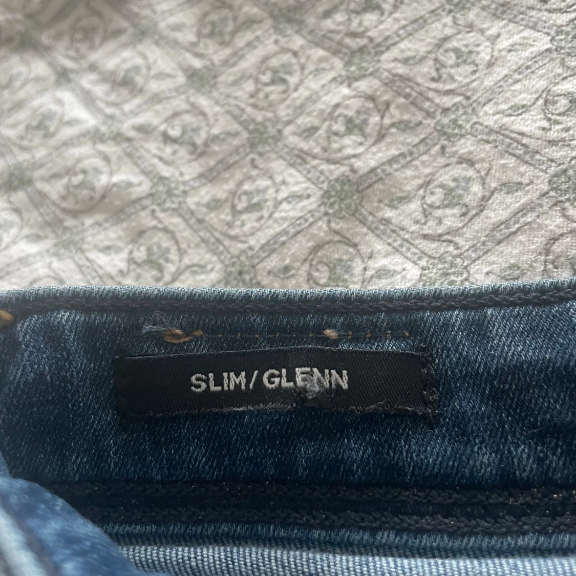 Blå slim fit jeans Glenn - 2