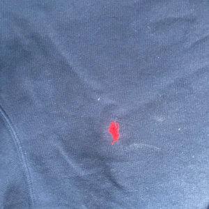 Mörkblå hoodie från Polo Ralph Lauren - Snygg mörkblå hoodie från Polo Ralph Lauren med klassisk röd broderad logga på bröstet. Tröjan har huva, magficka och är tillverkad i mjuk bomullsblandning med polyester. Perfekt för chill dagar och enkel att matcha med jeans eller joggers.