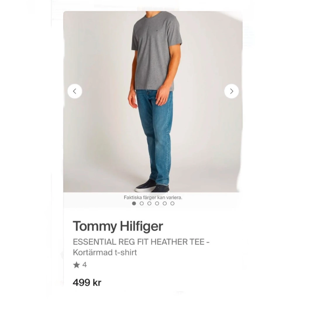 Tommy Hilfiger Stengrå-färgad t-shirt, storlek M/L - 4