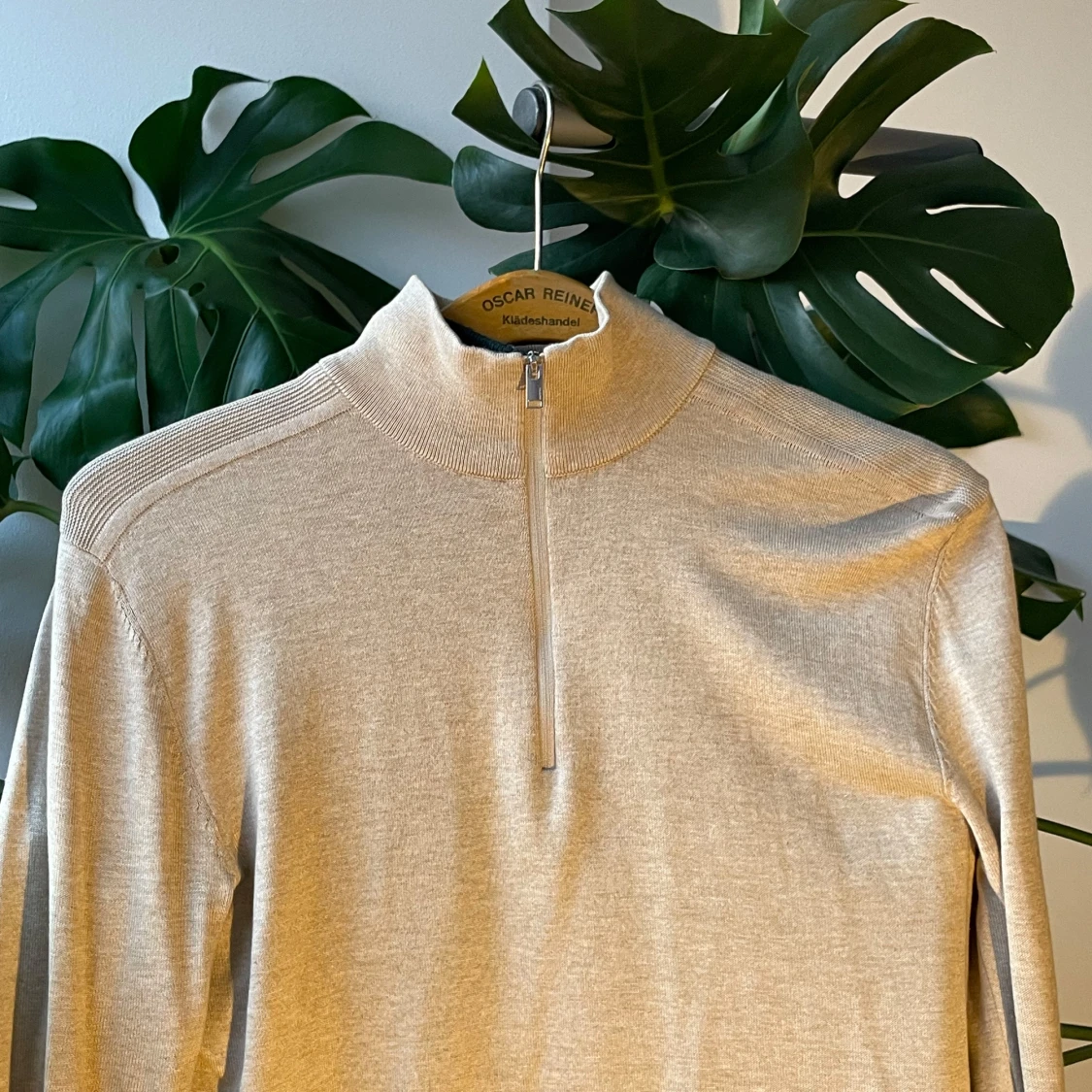 stickad half zip-tröja - 1