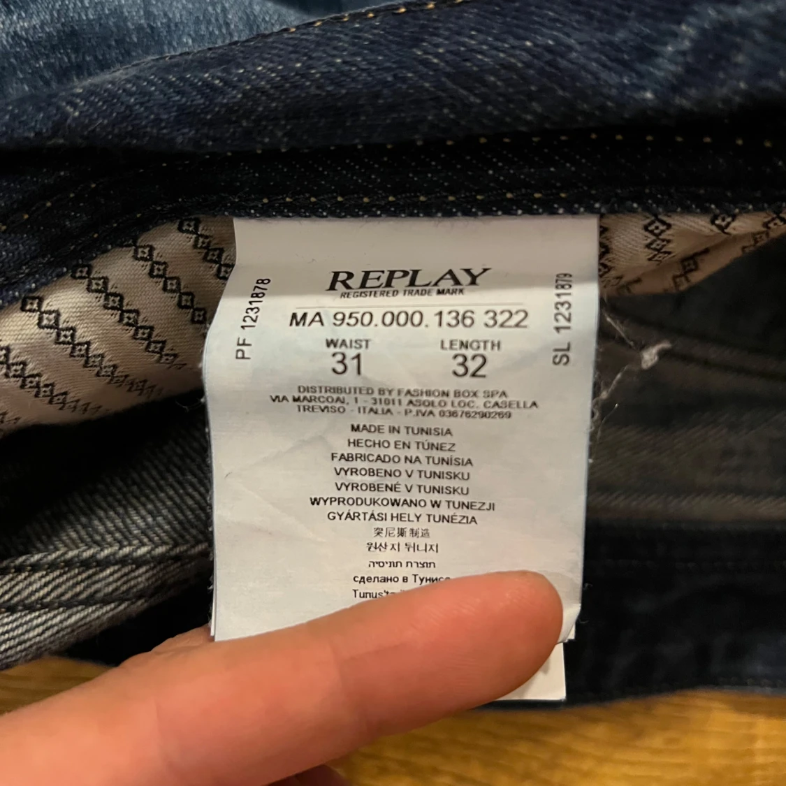 Marinblåa Replay anbass - 3