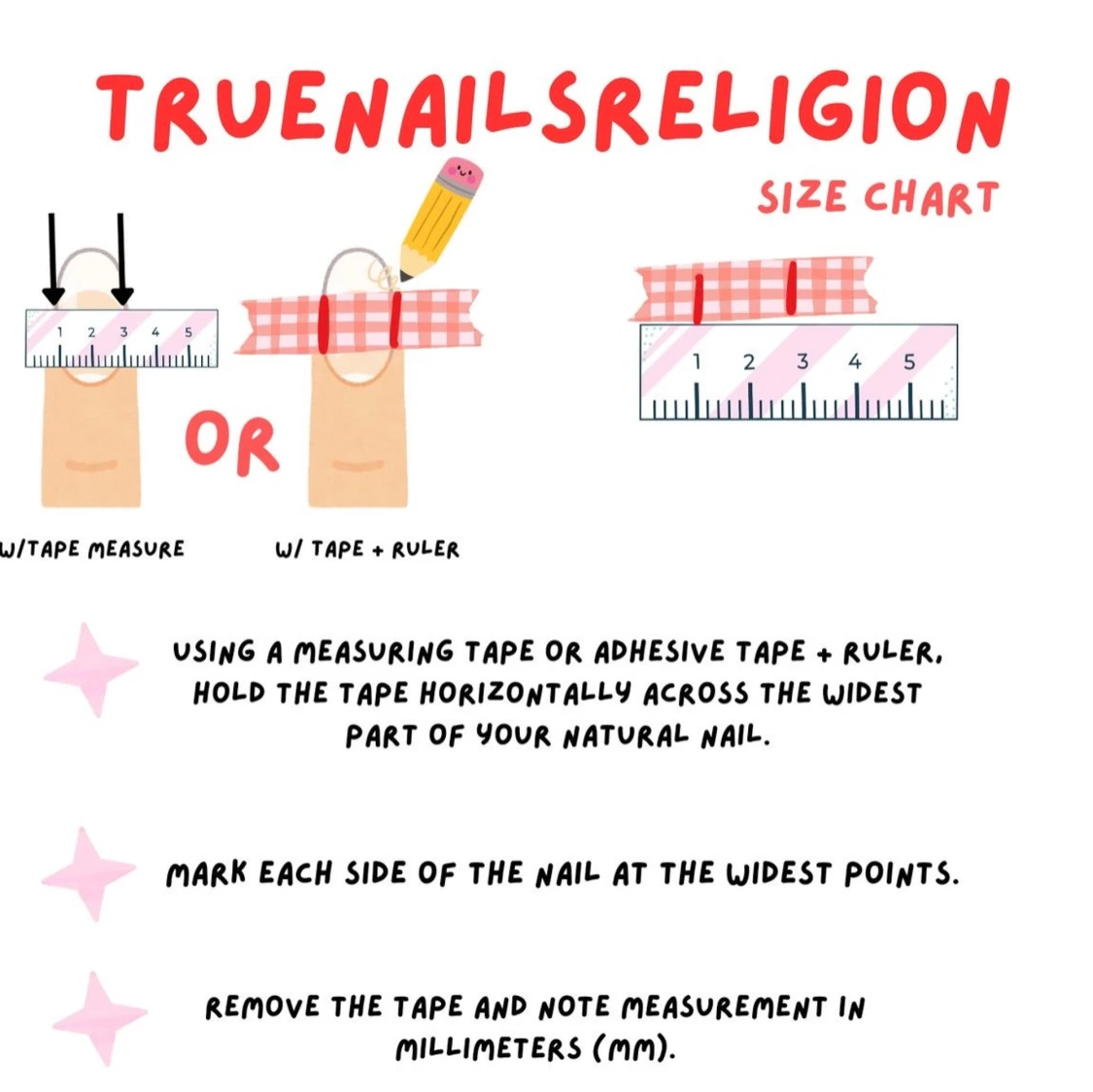 Press on nails med 3D konst - 4
